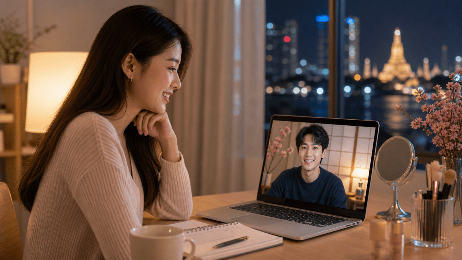 ผู้หญิงไทยเตรียมเดต Zoom ครั้งแรกกับผู้ชายญี่ปุ่น