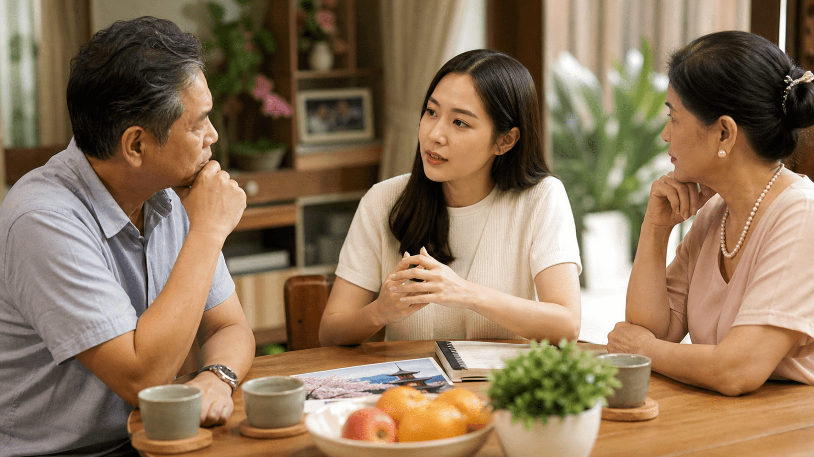 ผู้หญิงไทยคุยกับพ่อแม่เรื่องการแต่งงานกับผู้ชายญี่ปุ่น
